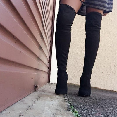 over the knee boots high heels woman shoes