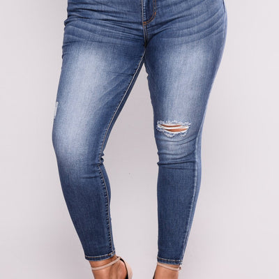 Women Plus Size Push Up Jean Denim