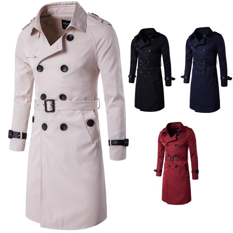 New Trench Coat Men Brand Clothing