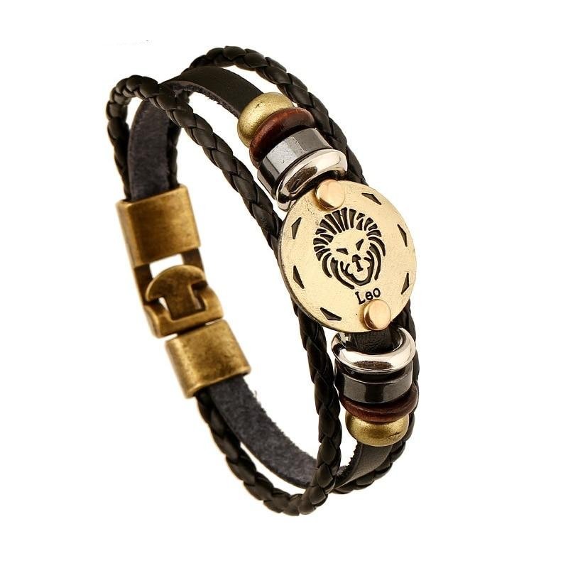 Handmade Leather Zodiac Constellation Bracelets
