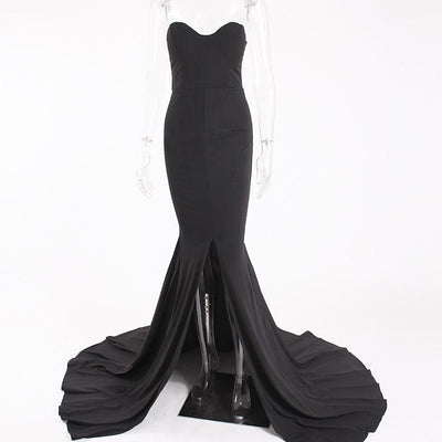 Sexy Strapless V Neck Padded Mermaid Party Dress