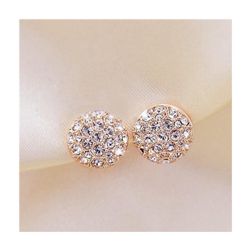 Gold Crystal Stud Earring for Women