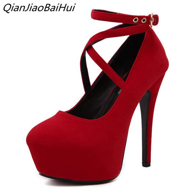 Cross-strap Women Pumps High Heels