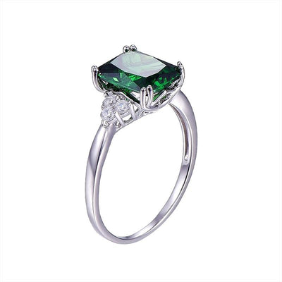 Emerald Ring 925 Solid Sterling