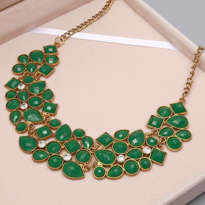 8 Colors Multi color Big Pendant Clavicle Chain Necklace