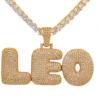 Custom Name Bubble Letters Chain Pendants Hip Hop Necklaces