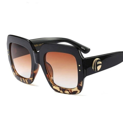 Luxury Brand Oversized Designer Square Sunglasses Women