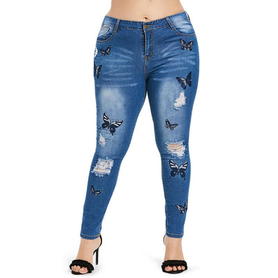 Skinny High Waist Pencil Pants Denim Jean