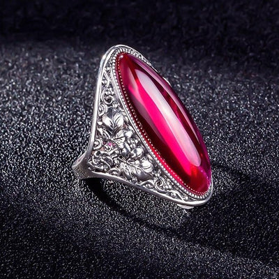 10*30mm Red Garnet Rings Blue Pink Boule Rings