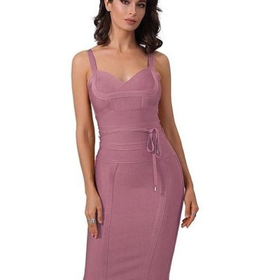 Women's Bandage Sexy Celebrity Spaghetti Strap Bodycon Dress Party Nightclub Dress