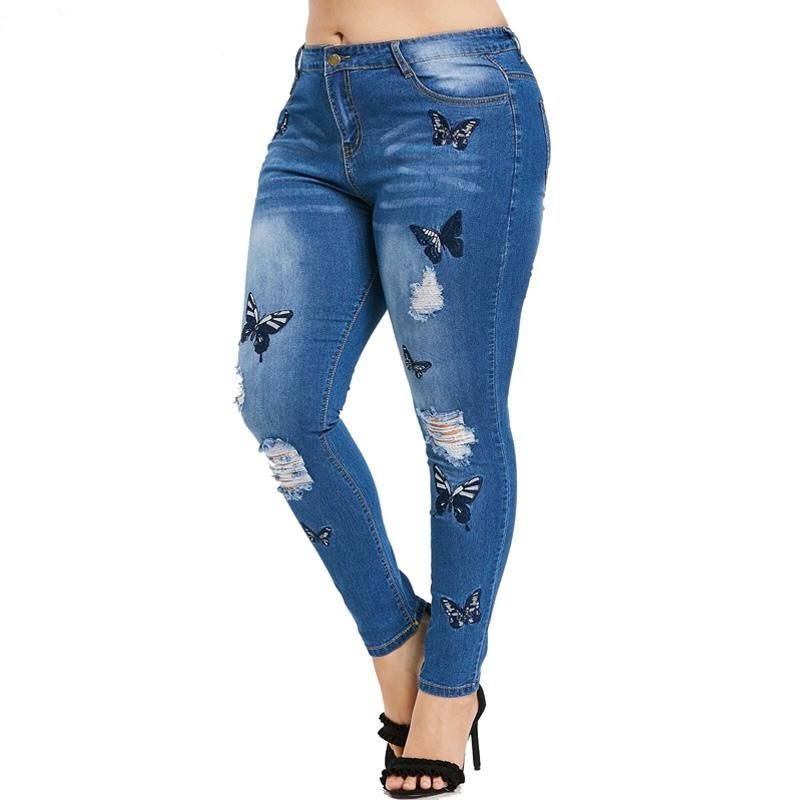 Skinny High Waist Pencil Pants Denim Jean