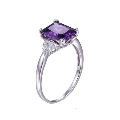 Vintage Jewelry 5.25ct Amethyst 925 Sterling Silver Ring