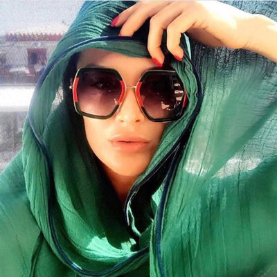 Luxury Fashion Oversized Square Sunglasses For Women