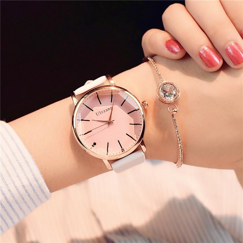 Polygonal dial design women watches