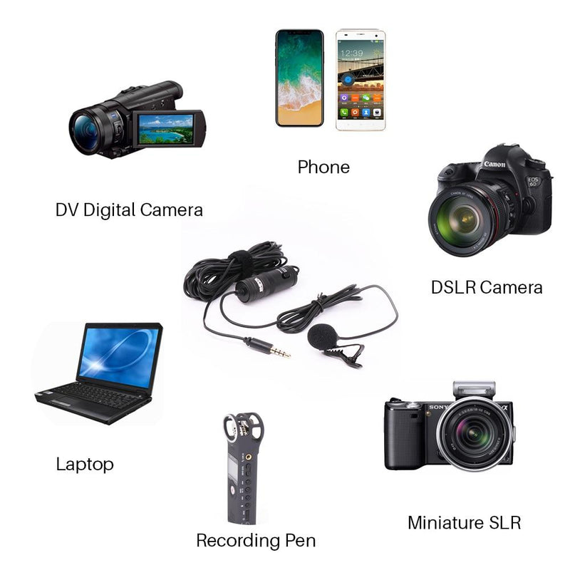 M1 Lavalier Audio Video Phone Microphone Condenser Mic