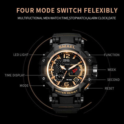 Sport Watch LED Digital 50M Waterproof