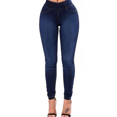 High Waist Skinny Pencil Denim Pants