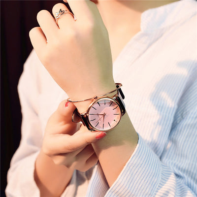 Polygonal dial design women watches
