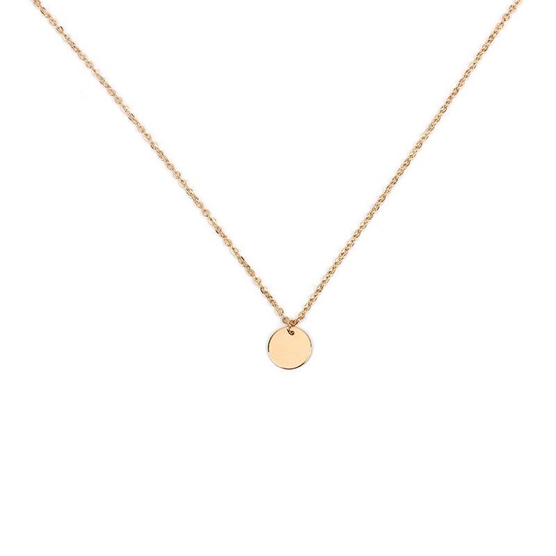 Gold Color Sequin Long Coin Pendant