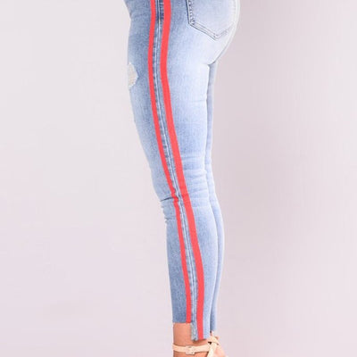 Classic High Waist Skinny Stretch Pencil Denim Pants