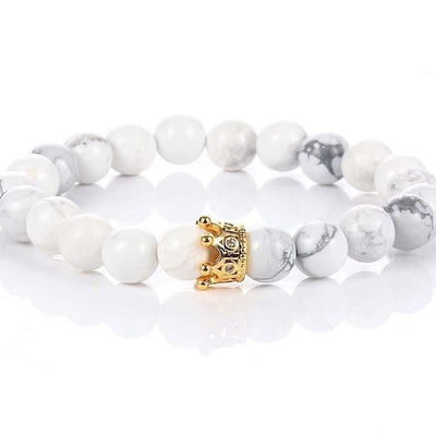 1 Pair Couple Crystal Gold Alloy Copper Rhinestone Crown Bracelets