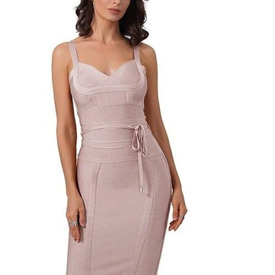 Women's Bandage Sexy Celebrity Spaghetti Strap Bodycon Dress Party Nightclub Dress