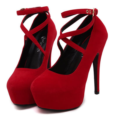 Cross-strap Women Pumps High Heels