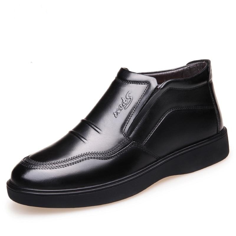 Snow Boots Winter Soft Genuine Leather Shoes