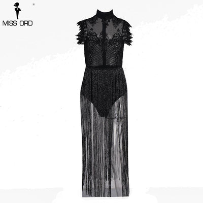 Sexy Spring and Summer Tassel  Night Club Playsuit Bodicon Dress
