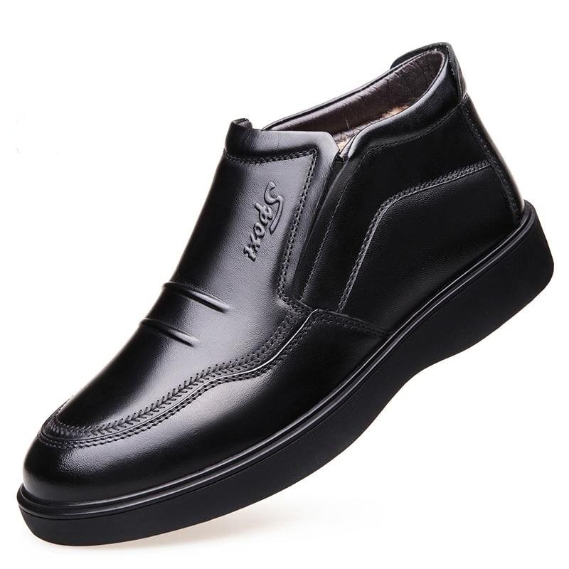 Snow Boots Winter Soft Genuine Leather Shoes