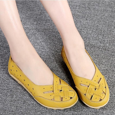 Genuine Leather Flat Shoes
