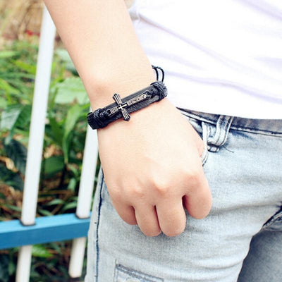 Men  Leather Jewelry Vintage Bracelet
