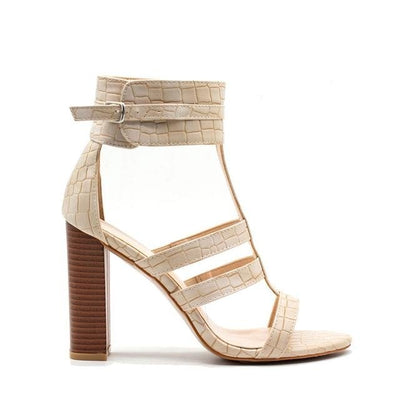 Women Ankle Strap Gladiator Heels High Sandals