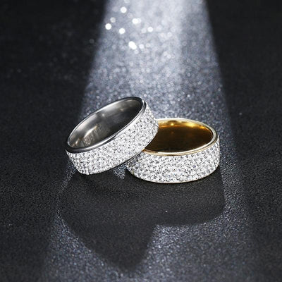 8MM Titanium Stainless Steel Rings