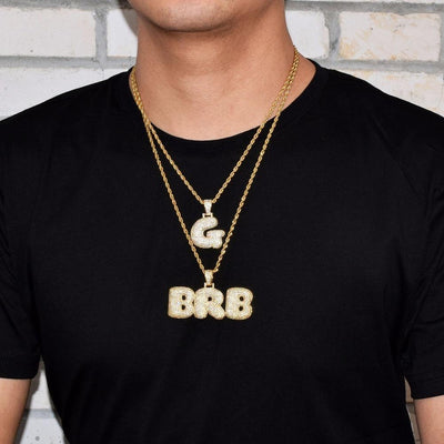 A-Z Custom Name Necklaces & Pendant Chain For Hip Hop Men & Women