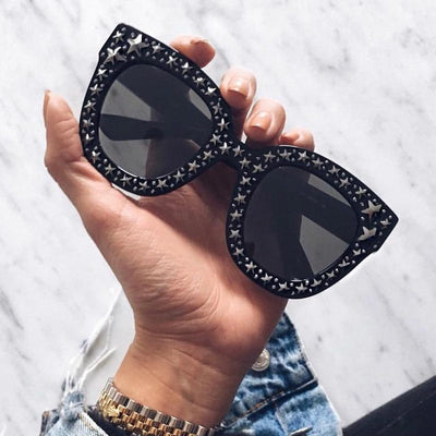 Vintage Square Cat Eye Sunglasses Women