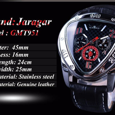 Sport Racing Design Geometric Watch.