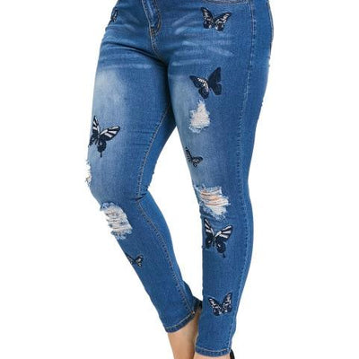 Skinny High Waist Pencil Pants Denim Jean
