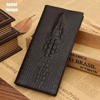 Genuine Leather Men Wallets Crocodile pattern