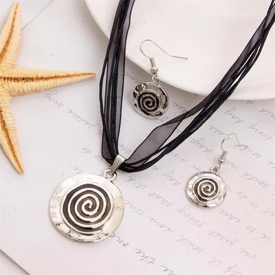 Summer Style Enamel Silver Pendant Jewelry Sets