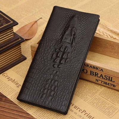 Genuine Leather Men Wallets Crocodile pattern