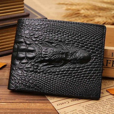 Genuine Leather Men Wallets Crocodile pattern
