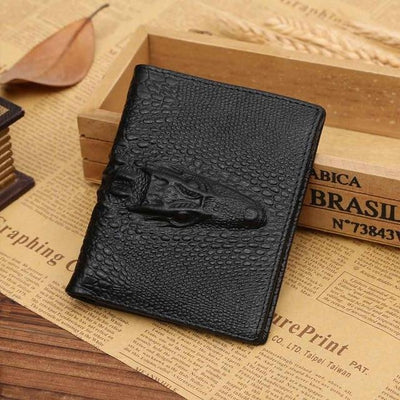 Genuine Leather Men Wallets Crocodile pattern