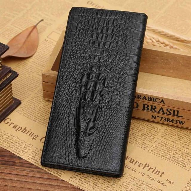 Genuine Leather Men Wallets Crocodile pattern