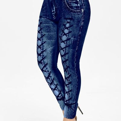 Plus Size Elastic High Waist Workout Legging