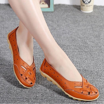 Genuine Leather Flat Shoes