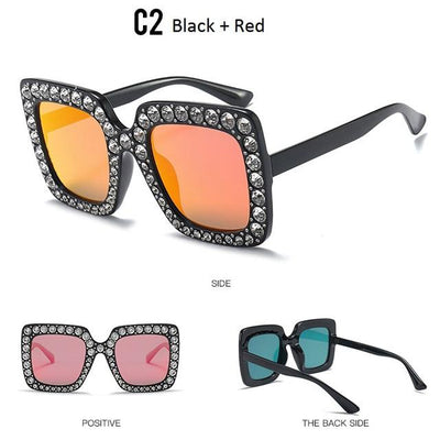 Luxury Designer Oversized Women Cats Eye Sunglasses