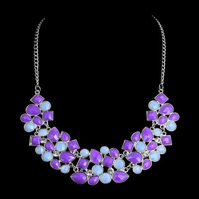 8 Colors Multi color Big Pendant Clavicle Chain Necklace