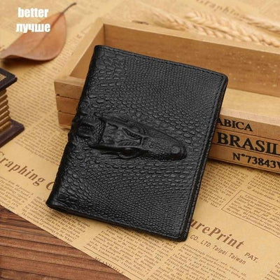 Genuine Leather Men Wallets Crocodile pattern
