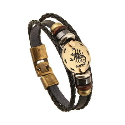 Handmade Leather Zodiac Constellation Bracelets
